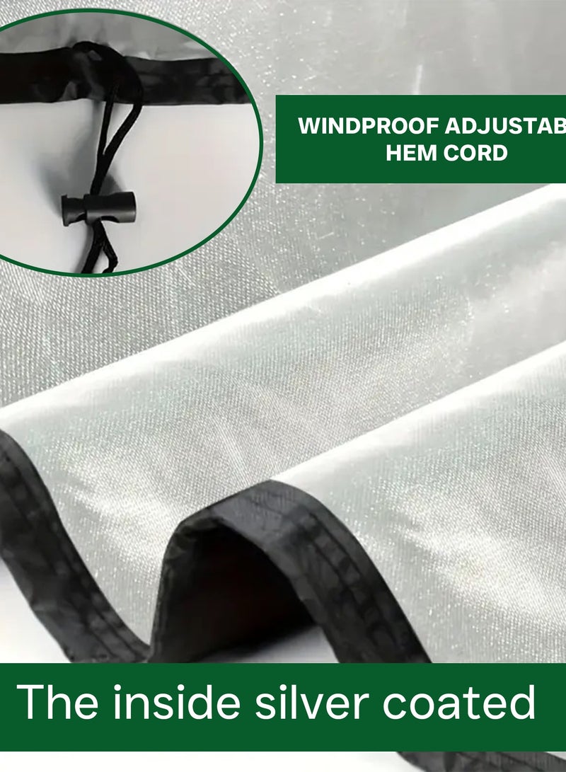 Topify TOPIFY Round Patio Furniture cover, Oxford Material 210D Table Cover, Outdoor Furniture Cover Waterproof, UV Resistant- 160 x 74 cm  - Image 5