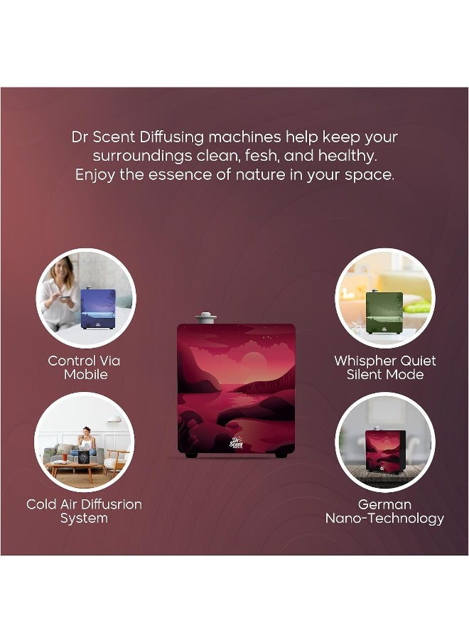 Dr Scent Dr Scent Breeze of Joy Essential Oil ECO Diffuser Fragrance Machine | Supporting Mobile APP (Red)  - Image 5