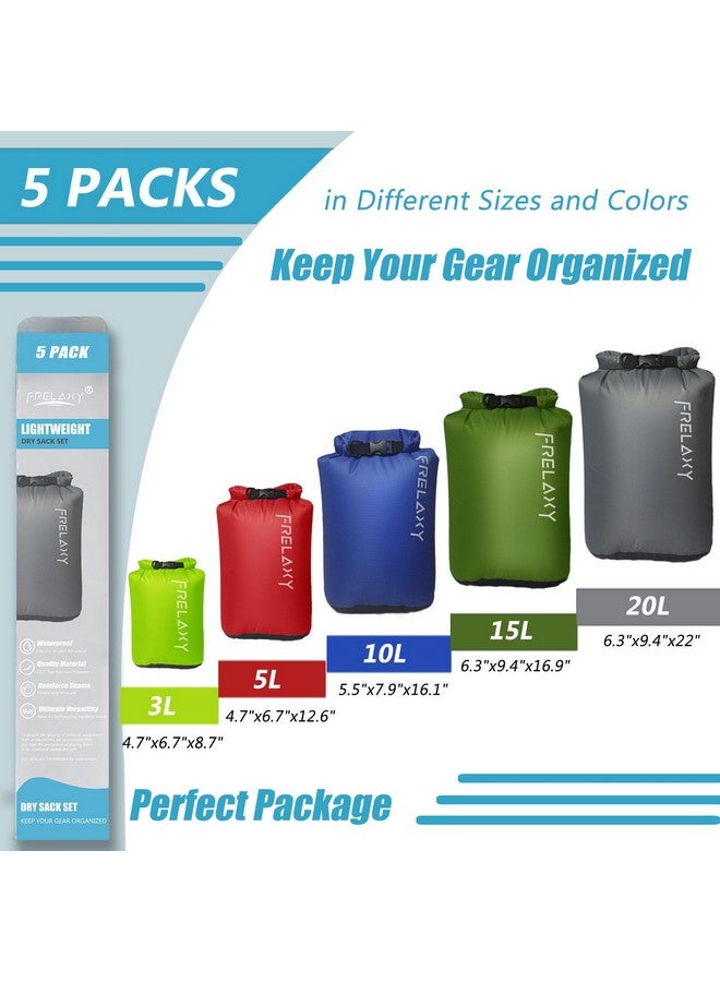 Frelaxy Dry Bag 3Pack;5Pack, Ultralight Dry Sack, Outdoor Bags Keep Gear Dry For Hiking, Backpacking, Kayaking, Camping, Swimming, Boating - Image 4