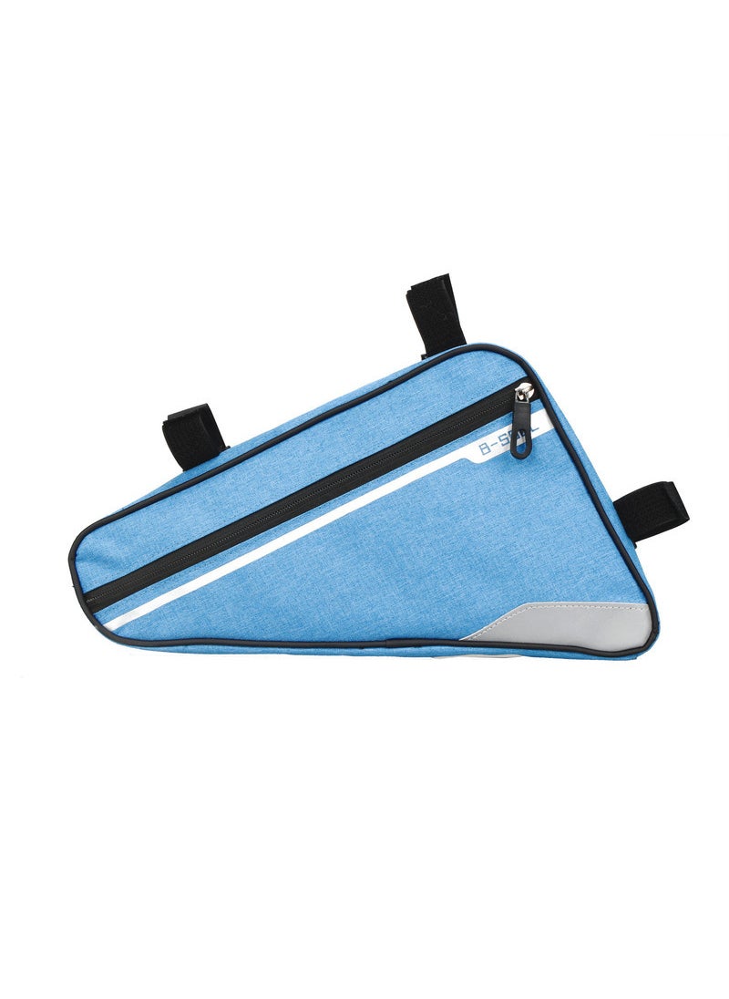Generic B- soul Triangle Bag Waterproof Top Tube Bag Mountain Road Bike Riding Large Capacity Bicycle Pannier Cycling Equipment Blue 