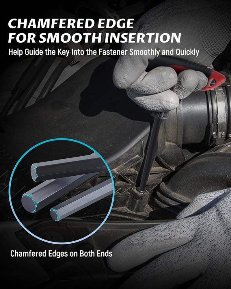 Lichamp T Handle Allen Wrench Set Metric, 8 Piece Heavy Duty Standard Long Tee Handle Allen Hex Key Set, 2-10mm - Image 5