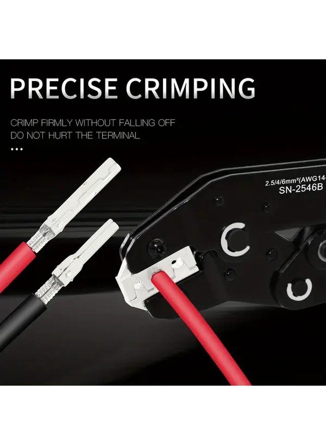Solar Panel MC4 Connector Crimping Tool SN 2546B For 2 5 4 6mm2 AWG 14 10 Wire Red Blue - Image 4