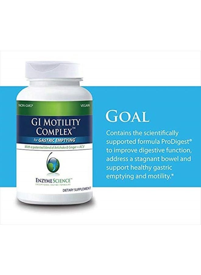 Enzyme Science - GI Motility Complex, 60 Capsules – All Natural Digestive Enzyme Support – Gut Health Supplement– Supports Gastrointestinal Motility and Transport – Aids Small Bowel and Stomach - Image 1