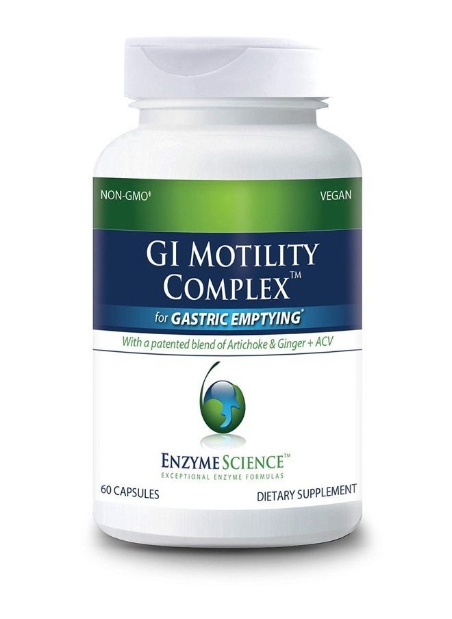 Enzyme Science - GI Motility Complex, 60 Capsules – All Natural Digestive Enzyme Support – Gut Health Supplement– Supports Gastrointestinal Motility and Transport – Aids Small Bowel and Stomach - Image 1