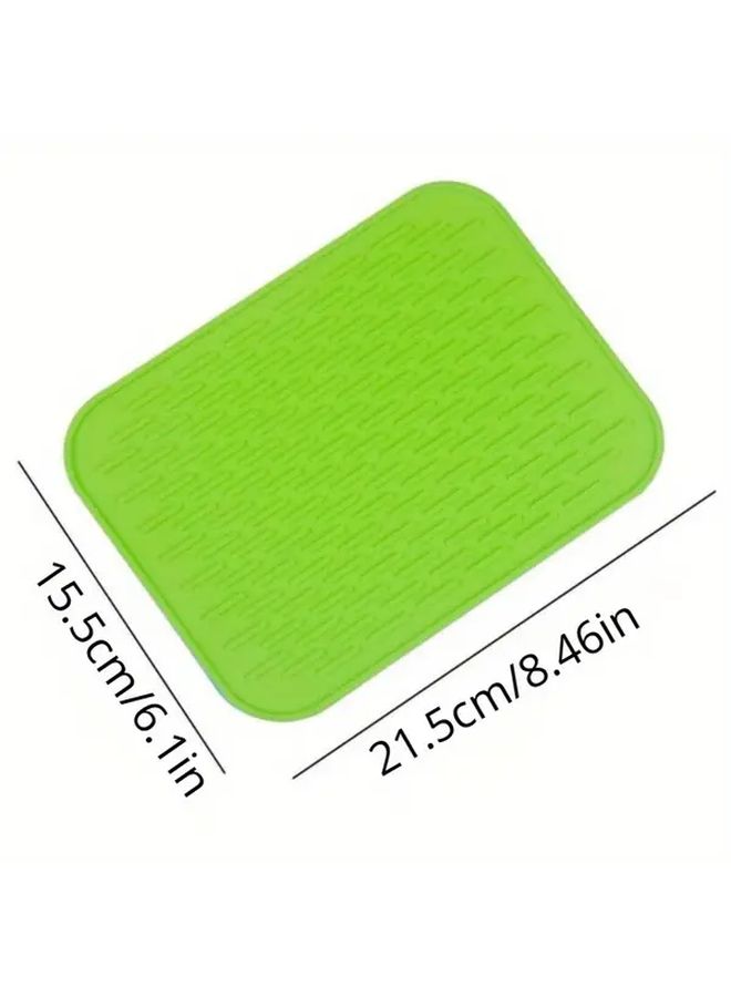 2pcs Green Silicone Heat Resistant Mat Non Slip Pot Mat for Hot Pot Plate Coaster Table Protection Kitchen Supplies - Image 2