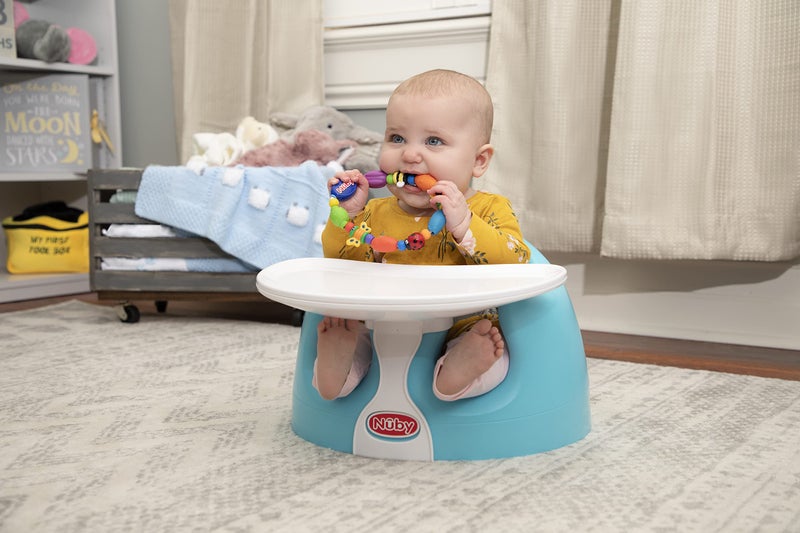 Nuby My Floor Seat Activity Tray - with Easy Release Latch and Easy to Clean - 4+ Months - White - Image 2
