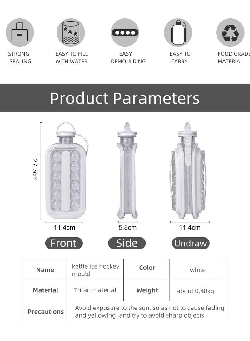 Portable Silicone Ice Ball Maker Kettle Creative Ice Cube Mold Kitchen Bar Gadgets Ice Hockey Lattice Making Tool Kettle - Image 4