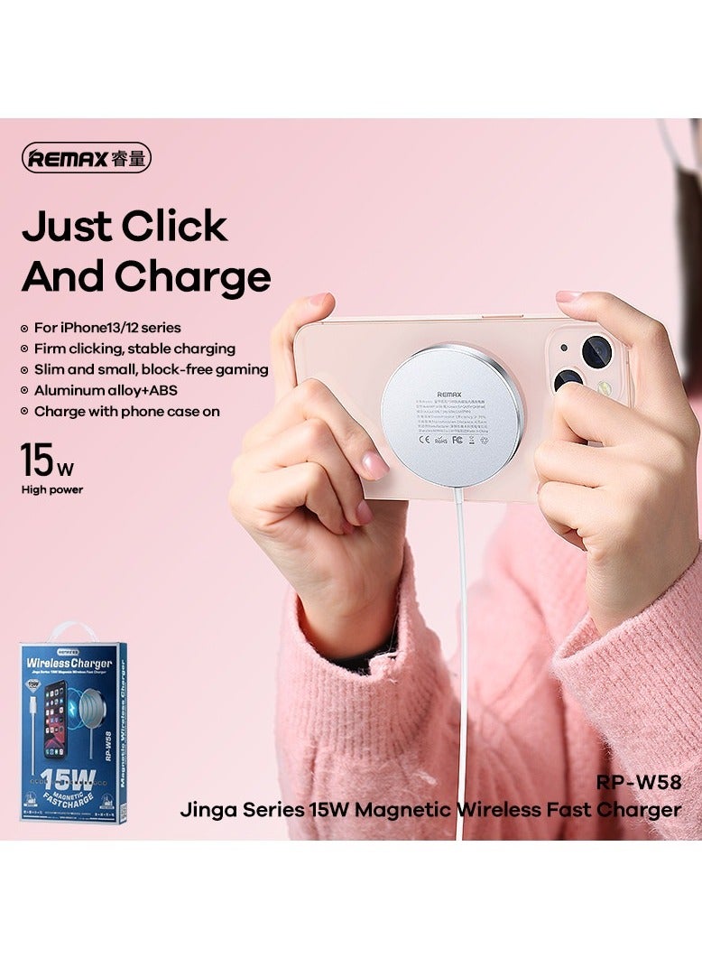ريماكس شاحن ريماكس اللاسلكي المغناطيسي السريع بقوة 15 واط RP-W58 (النوع C) - Image 1