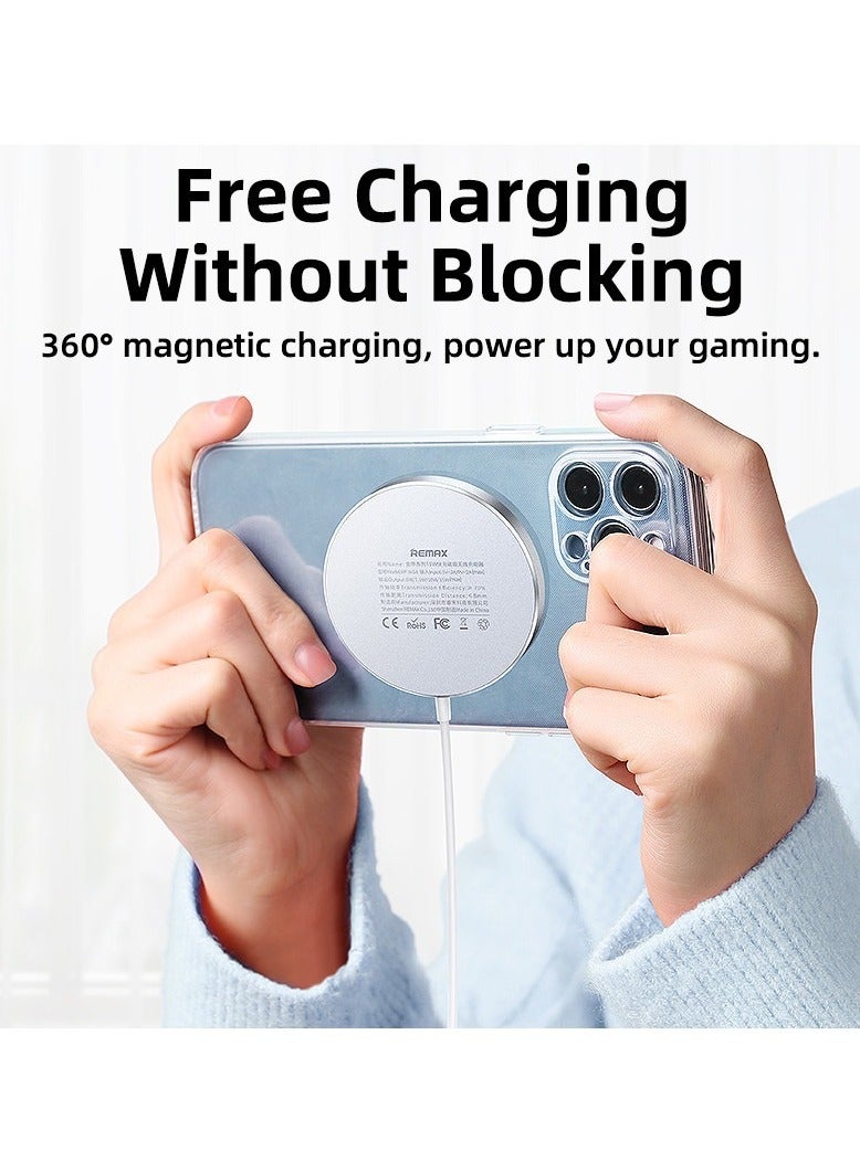 ريماكس شاحن ريماكس اللاسلكي المغناطيسي السريع بقوة 15 واط RP-W58 (النوع C) - Image 3