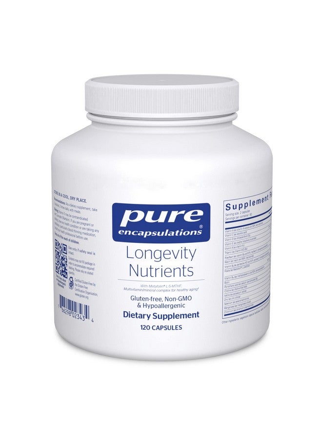 Pure Encapsulations Longevity Nutrients | Multivitamin/Mineral Complex to Support Healthy Aging, Brain Function, Eyes, Bones, and Vascular Health* | 120 Capsules - Image 1