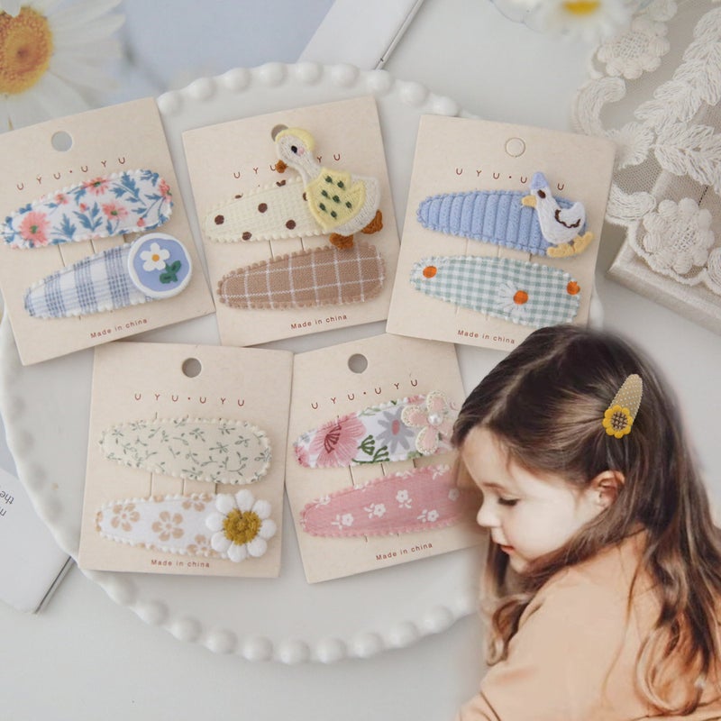 Cute Cartoon Hair Clips for Girls - Set of 2 - Image 1