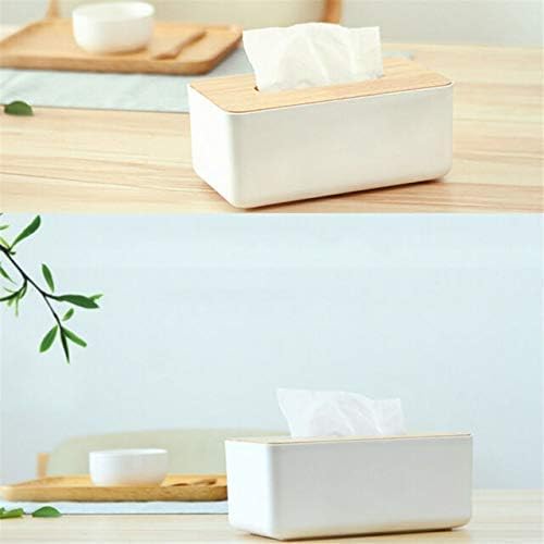 MINTOX Wooden Tissue Box Holder Cover Rectangular Paper Holder Boxes Removable Facial Tissue Dispenser Holder for Bathroom Vanity Countertop Bedroom Living Room Kitchen - Image 5