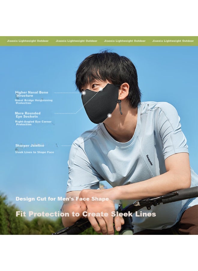 Beneunder Ultra-breathable Sunscreen Mask For Men Full Face Sunscreen Riding Mask Windproof Riding Mask Face Bikini Twilight Black - Image 2