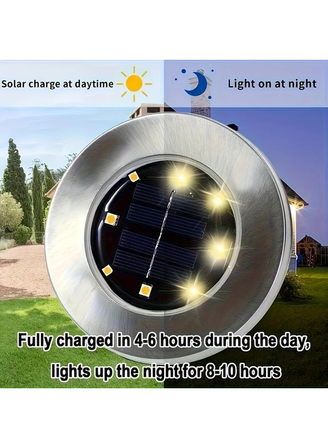 4pcs Solar Pathway Lights Outdoor White Light Motion Sensor Rechargeable Battery - Image 4