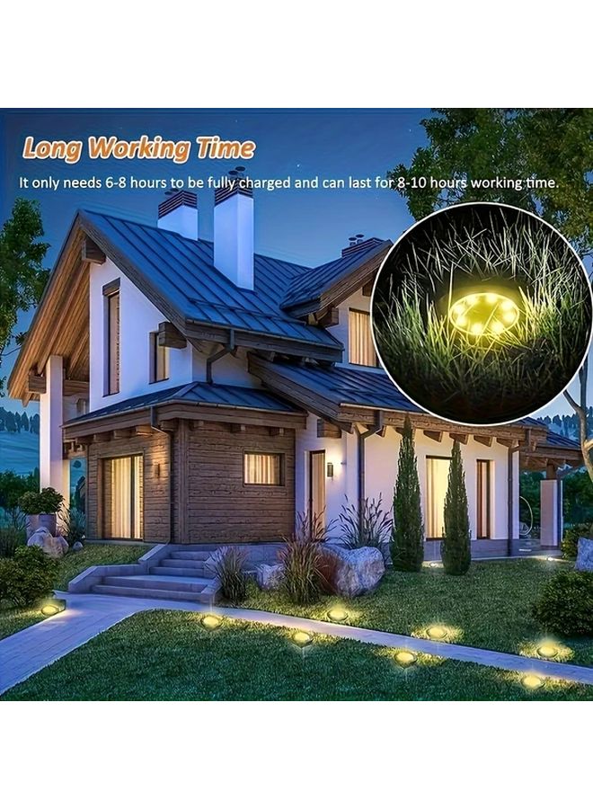 4pcs Solar Pathway Lights Outdoor White Light Motion Sensor Rechargeable Battery - Image 2
