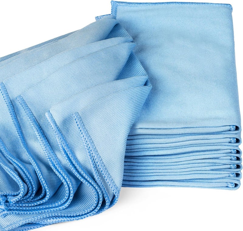 Zflow Ventures Microfiber Glass Cleaning Cloths - 8 Pack (16 x 16) - Streak Free - Lint Free - Quickly Clean Windows, Windshields, Mirrors, and Stainless Steel - Image 1