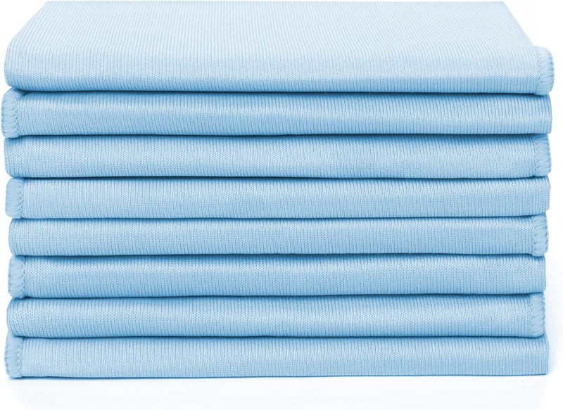 Zflow Ventures Microfiber Glass Cleaning Cloths - 8 Pack (16 x 16) - Streak Free - Lint Free - Quickly Clean Windows, Windshields, Mirrors, and Stainless Steel - Image 4