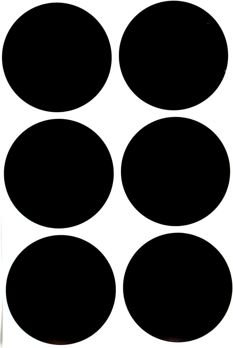 True-Ally 400 Piece Black Color 50mm (2 Inch) Round Dot Sticker Self Adhesive Labels Writable Surface for Kids Activity, File Classification, Calendar Planner (Black Color) - Image 1