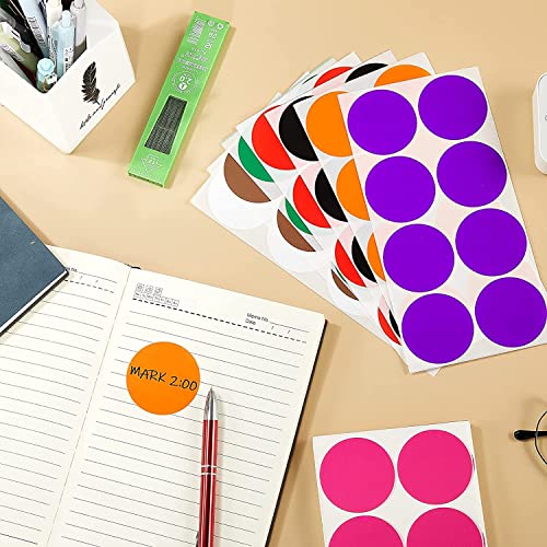 True-Ally 400 Piece Black Color 50mm (2 Inch) Round Dot Sticker Self Adhesive Labels Writable Surface for Kids Activity, File Classification, Calendar Planner (Black Color) - Image 2