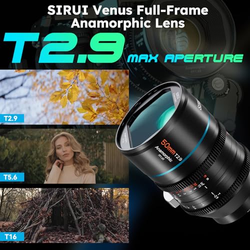 SIRUI 50mm T2.9 1.6X Full-Frame Anamorphic Lens Cinema Lens (RF Mount) - Image 4