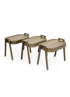 مالتي هوم فيرنيتشر طاولة عش بتصميم حديث MH-NT-118-WALNUT  - Image 1