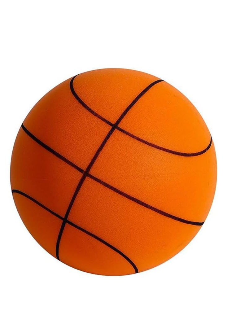 Generic - Silent basketball, indoor silent training ball, uncoated high density foam ball, soft, lightweight, easy to grip silent ball, suitable for all kinds of indoor, orange - Image 1