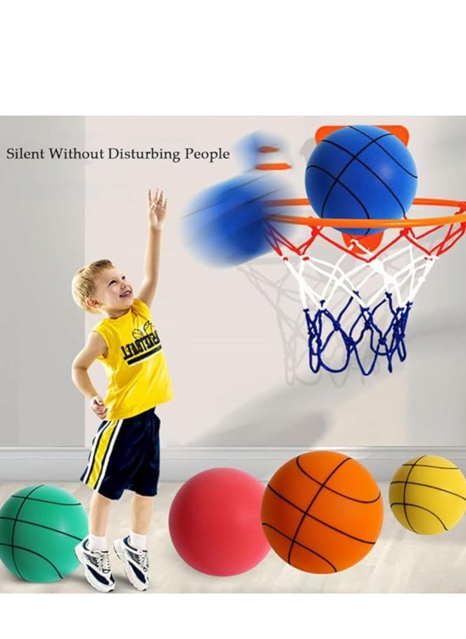Generic - Silent basketball, indoor silent training ball, uncoated high density foam ball, soft, lightweight, easy to grip silent ball, suitable for all kinds of indoor, orange - Image 1