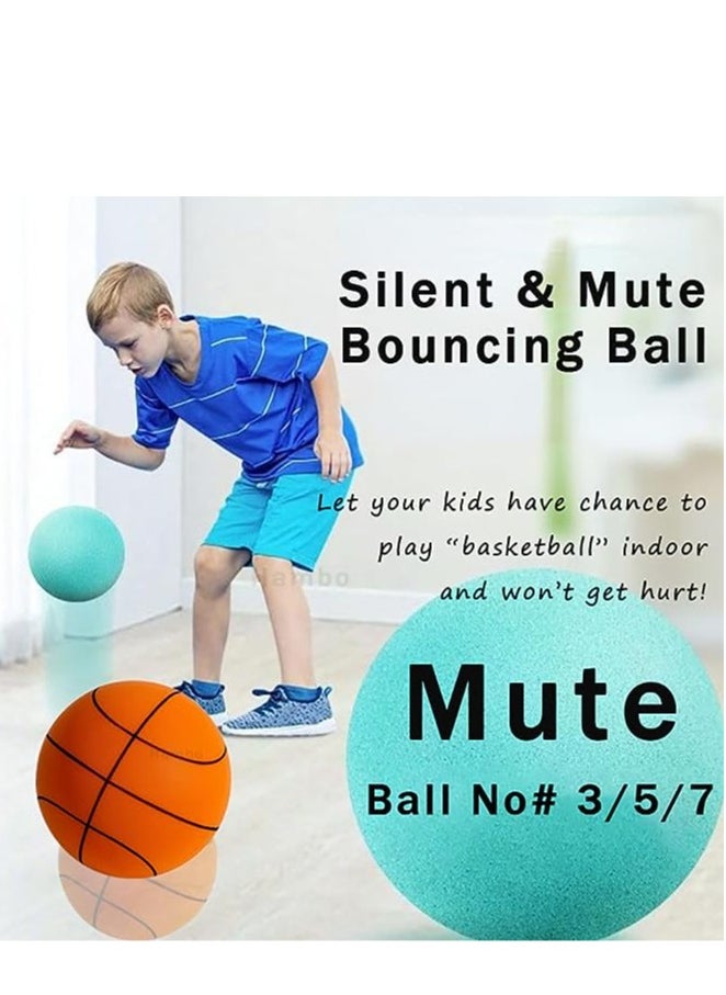 Generic - Silent basketball, indoor silent training ball, uncoated high density foam ball, soft, lightweight, easy to grip silent ball, suitable for all kinds of indoor, orange - Image 1