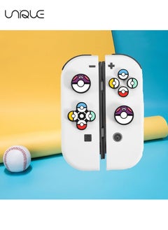 Unique 7Piece set Cross D-Pad Button Caps Thumb Grips Set, Compatible with Nintendo Switch/Switch OLED, Cute 3D Soft Silicone ABXY Buttons Sticker Joystick Cover Caps  - Image 4