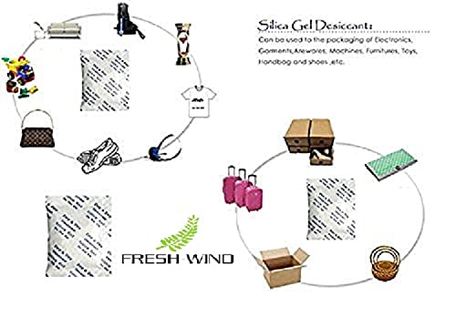 Freshwind silica gel 1 gm each pouch desiccant dehumidifier bags of moisture absorbent air purifier deodorizer odor absorber for room Fridge shoe rack wardrobe cars home PACK OF 500 - Image 4