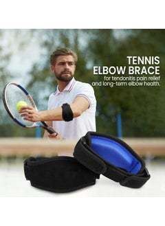 KASTWAVE 2 Pack Tennis Elbow Support Brace with Compression Pad Effective Pain Relief for Golfer’s Men Women  - Image 2