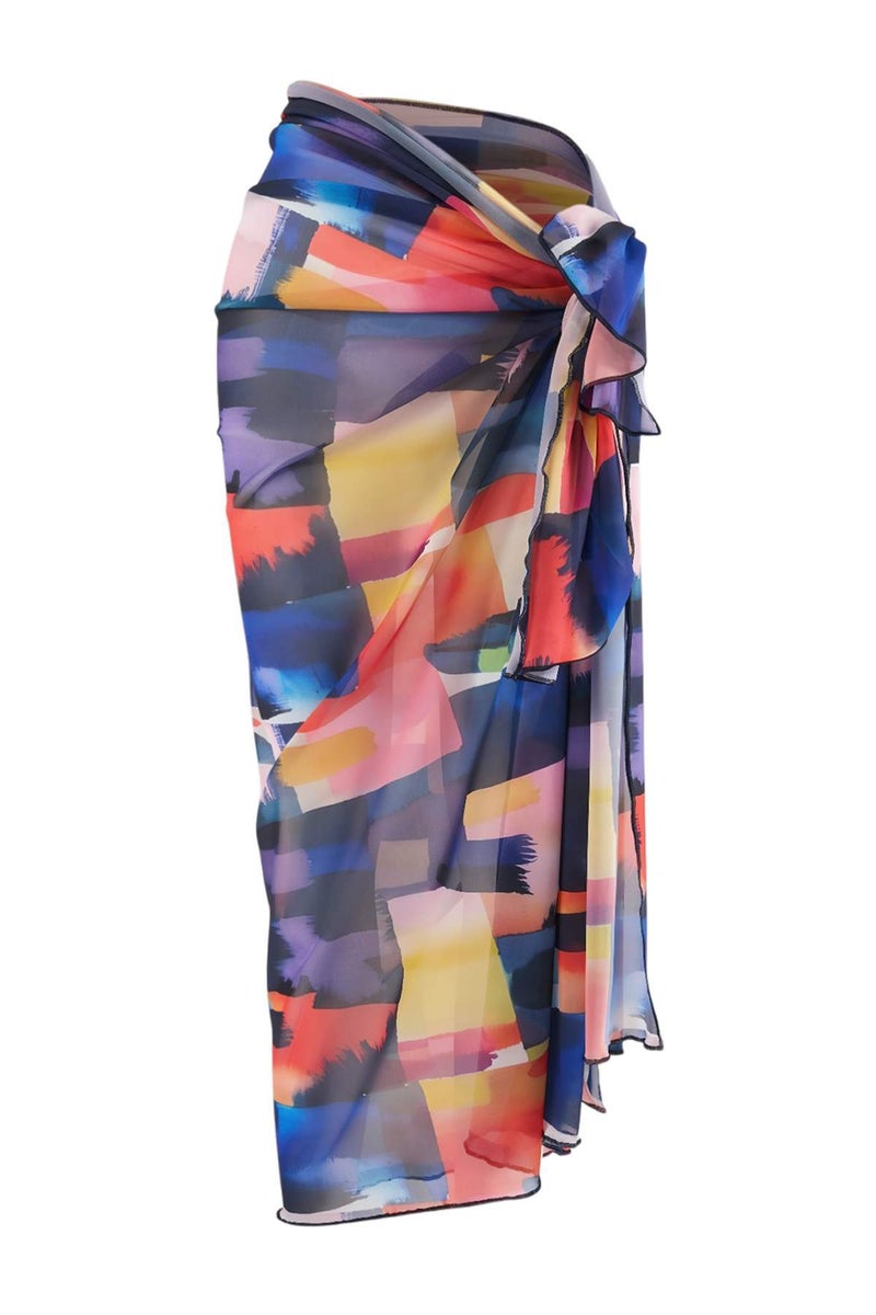 trendyol Geometric Patterned Knitted Midi Beach Pareo Tbess26Pr00005 - Image 5