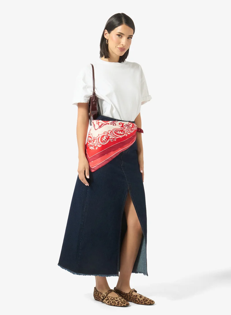 Ginger Denim Maxi Skirt