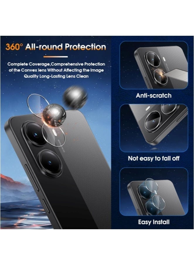 Raxoom Xiaomi Poco X7 Pro 5G Privacy Screen Protector â€“ 2-Pack Anti-Spy Tempered Glass with 9H Hardness & Oleophobic Coating â€“ Anti-Peep Screen Guard + 2 Camera Lens Protectors â€“ Full HD Clarity, Easy Installation, Case Friendly, Scratch & Shatter Resistant - Image 3