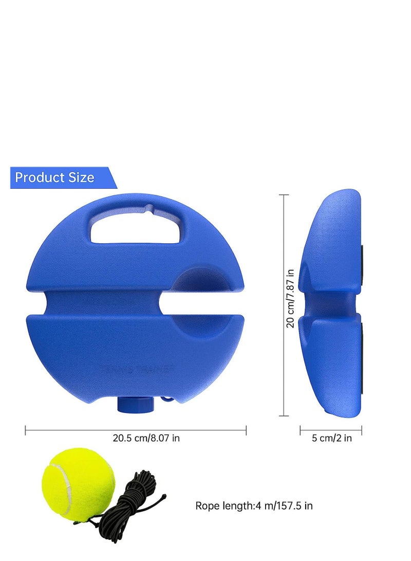 Tennis Trainer Rebound Ball,Bounce Back Tennis Ball,Tennis Practice Rebounder with Long Elastic Rope,Portable Tennis Self Training Device,Solo Tennis Practice Reaction Equipment Kit for Beginners