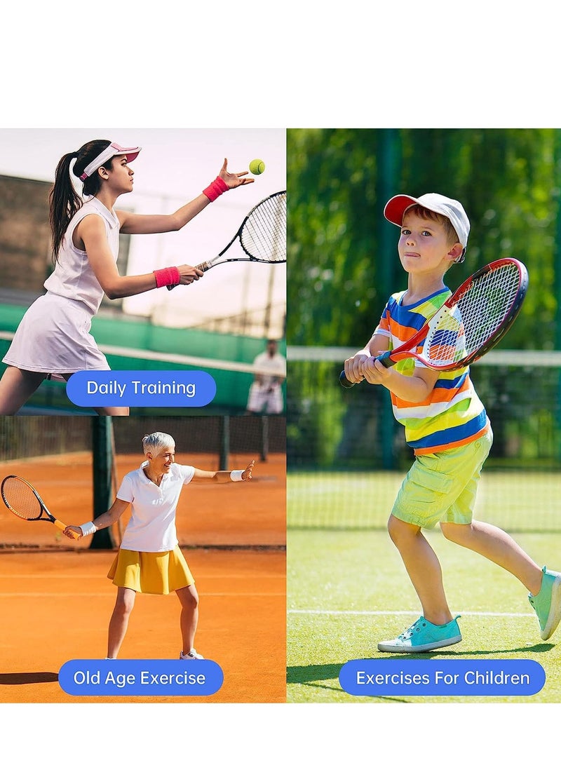 Tennis Trainer Rebound Ball,Bounce Back Tennis Ball,Tennis Practice Rebounder with Long Elastic Rope,Portable Tennis Self Training Device,Solo Tennis Practice Reaction Equipment Kit for Beginners