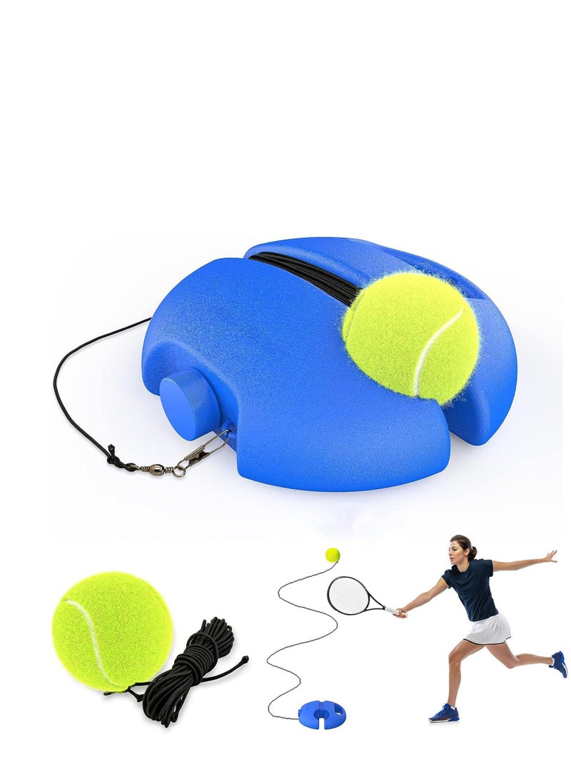 Tennis Trainer Rebound Ball,Bounce Back Tennis Ball,Tennis Practice Rebounder with Long Elastic Rope,Portable Tennis Self Training Device,Solo Tennis Practice Reaction Equipment Kit for Beginners