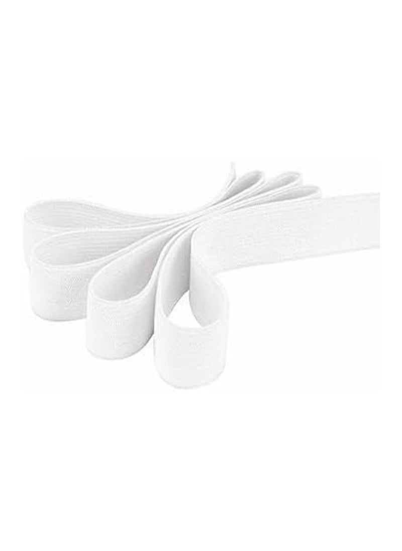 Generic Set of 3 pieces of elasticated clothes elastic, 1.5 cm wide - 3 pieces - each piece 55 cm long - white, multi-use color  - Image 1