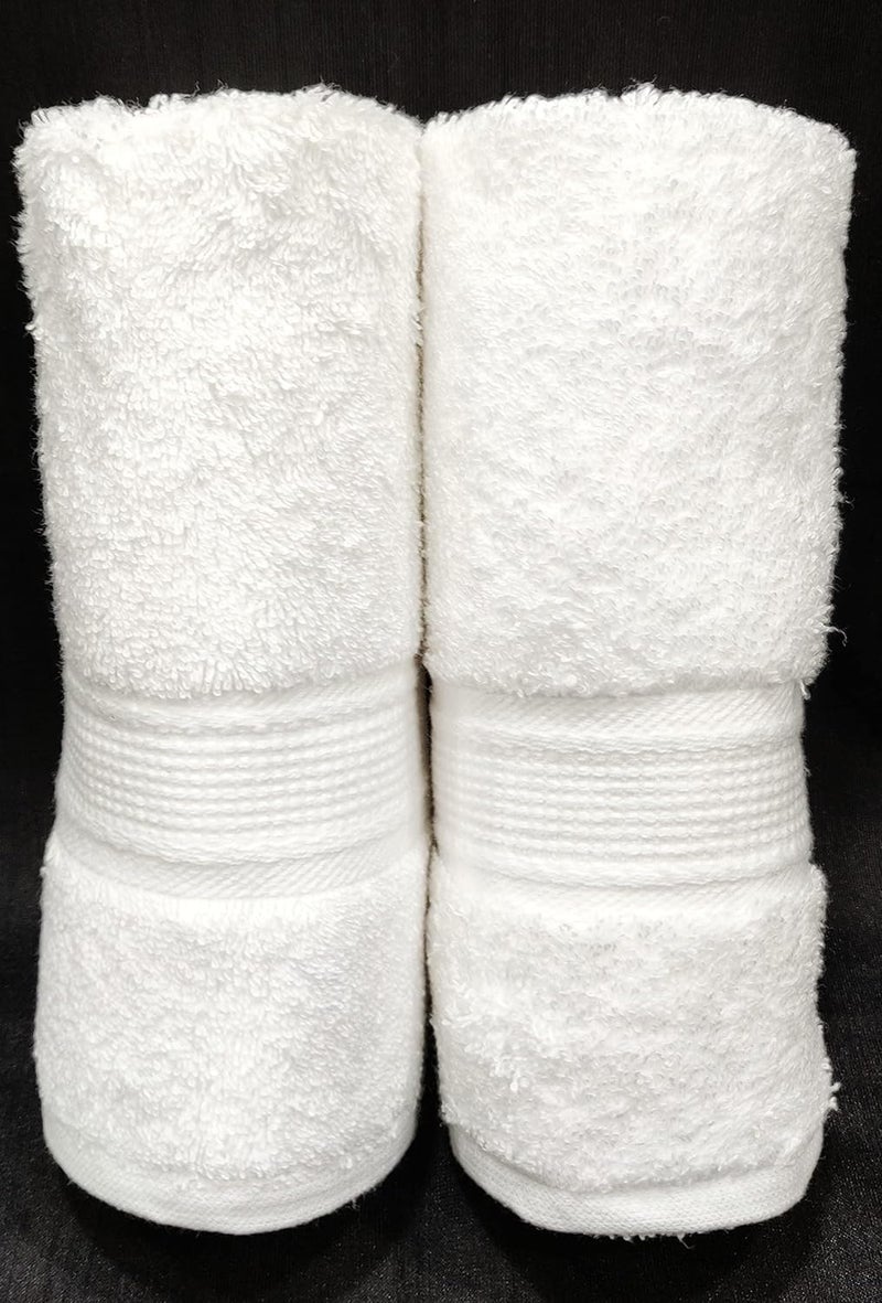 Bombay Dyeing Santino 2-Piece 550 GSM Cotton Hand Towel Set - White - Image 2