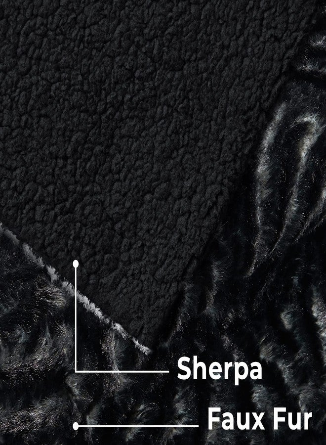 Mellanni Fluffy Duvet Cover Set - Cozy Faux Fur Bedding - Warm and Fuzzy Bed Set for Winter - Ultra-Soft Duvet for Cold Nights (Queen, Black) - Image 2