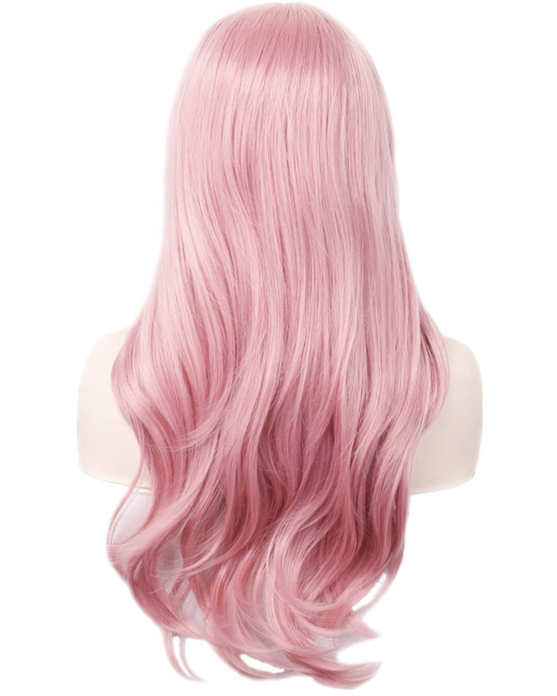 ANESHE Wigs 28" Long Wavy Hair Heat Resistant Cosplay Wig for Women (Pink) - Image 5