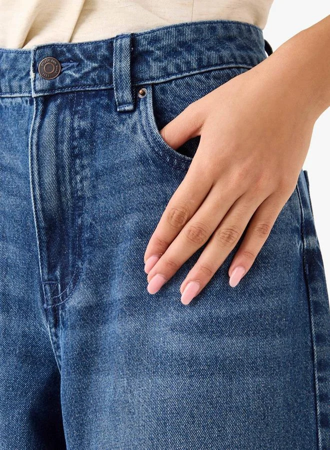 Splash FAV BLUE High Rise Straight Fit Jeans for Women | Best Price UAE
