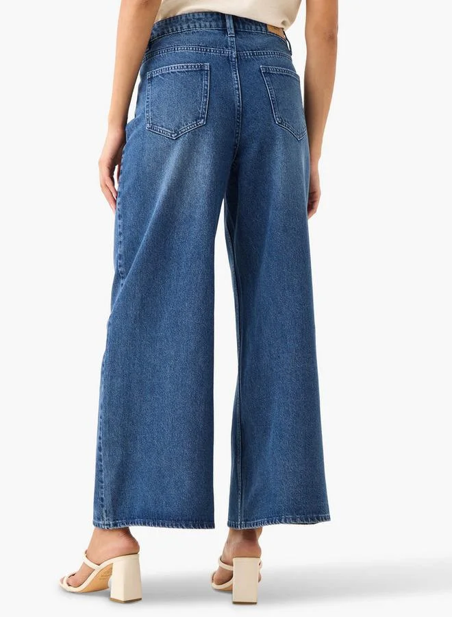 Splash FAV BLUE High Rise Straight Fit Jeans for Women | Best Price UAE