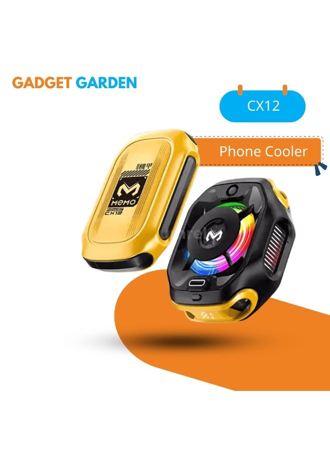 Memo مروحة تبريد الهاتف المحمول MEMO CX10 – تحكم ذكي في درجة الحرارة بالذكاء الاصطناعي وأضواء LED RGB - Image 3