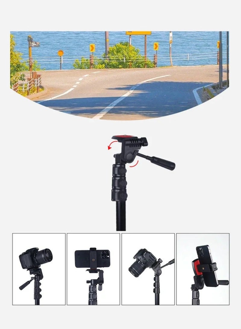 Jmary KP-2206 Multifunctional Adjustable Portable Camera Stand Tripod Stand Cell Phone Holder Floor Stand For Video Recording Stream And Vlog - Image 5