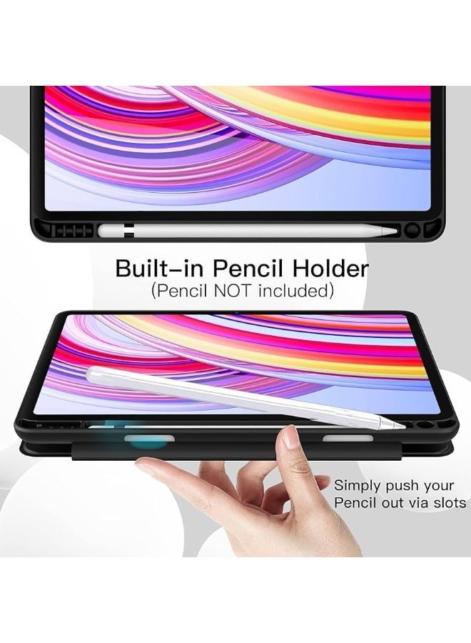 بوينوس غطاء حماية لجهاز Xiaomi Poco Pad، غطاء من الجلد الصناعي الفاخر مع فتحة مخصصة للقلم، غطاء مزود بحامل دوار/فتحة للقلم لجهاز Xiaomi Poco Pad - Image 5