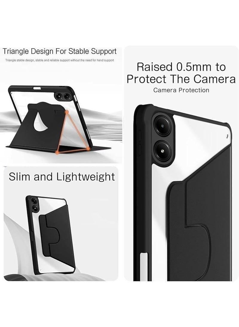 بوينوس غطاء حماية لجهاز Xiaomi Poco Pad، غطاء من الجلد الصناعي الفاخر مع فتحة مخصصة للقلم، غطاء مزود بحامل دوار/فتحة للقلم لجهاز Xiaomi Poco Pad - Image 4