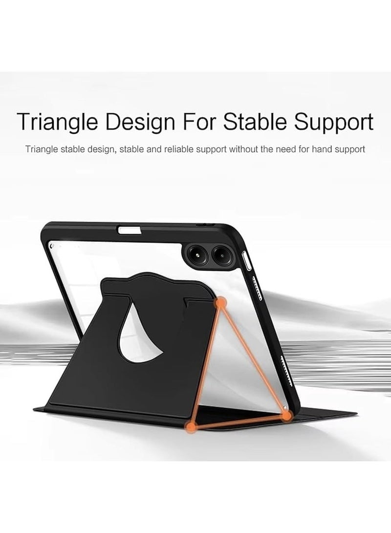 بوينوس غطاء حماية لجهاز Xiaomi Poco Pad، غطاء من الجلد الصناعي الفاخر مع فتحة مخصصة للقلم، غطاء مزود بحامل دوار/فتحة للقلم لجهاز Xiaomi Poco Pad - Image 3