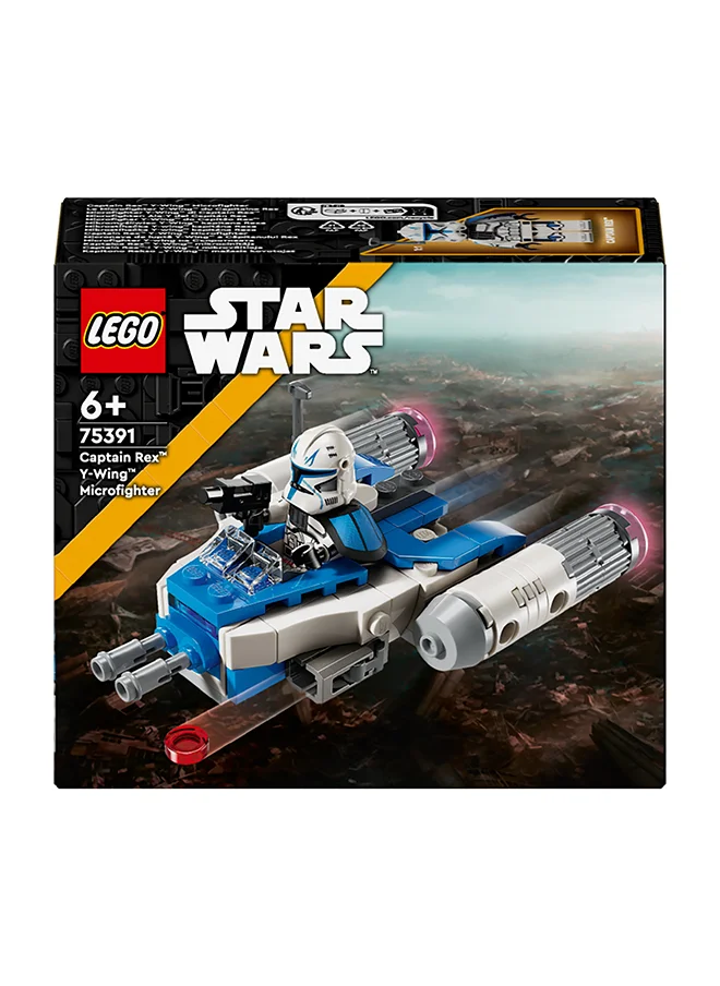 ليغو Star Wars: The Clone Wars Captain Rex Y-Wing Microfighter, Collectible Brick-Built Starship Vehicle Toy For Kids, Fantasy Gift Idea For Boys And Girls Aged 6 And Over (99 Pieces) 75391