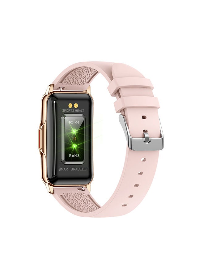 AROAQ H80 1.47 inch Golden Smart Watch Multi-Sport Mode Fitness Bracelet IP67 Waterproof Health Watch Sleep Monitoring With Pink Gold Silicone Strap  - Image 4